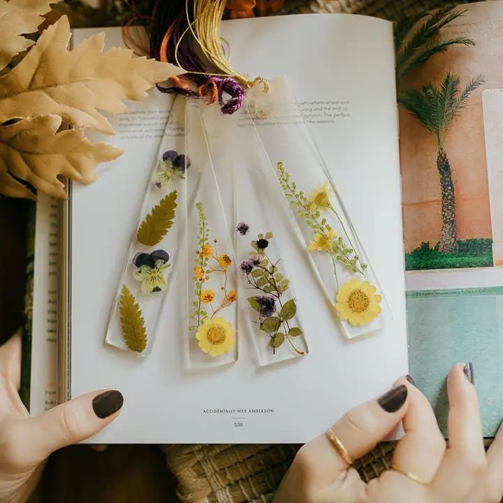 Floral Resin Bookmark