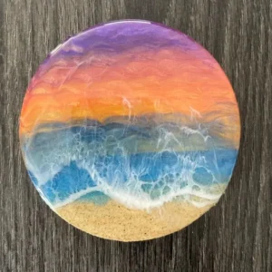 Ocean Wave Resin Coaster